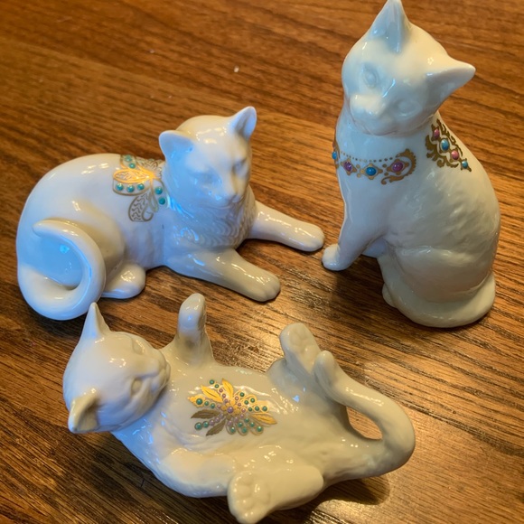 Lenox Accents Lenox China Jewel Cat Collection Lot Of 3 Poshmark